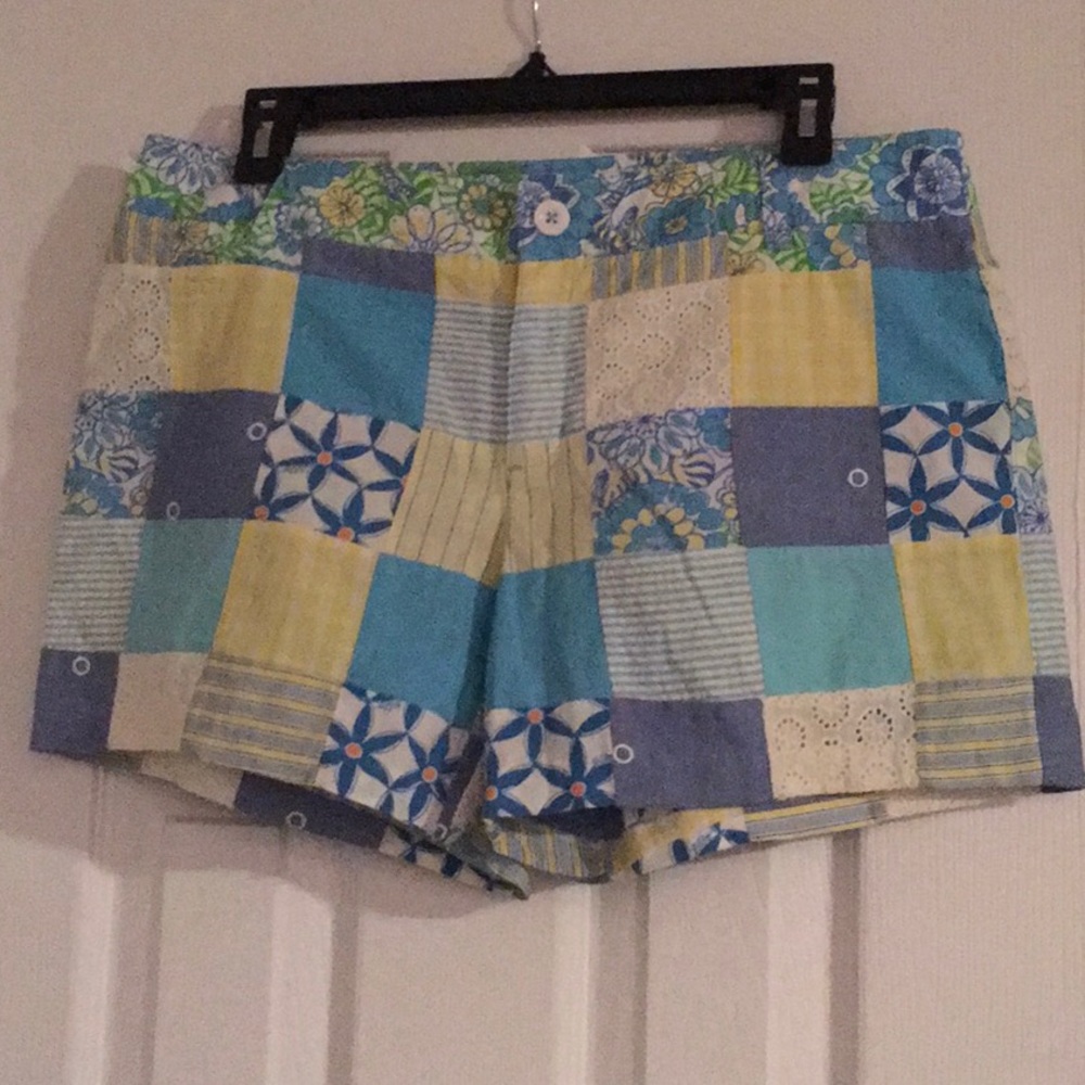 Lilly Pulitzer shorts | Madras patchwork | Size: 8